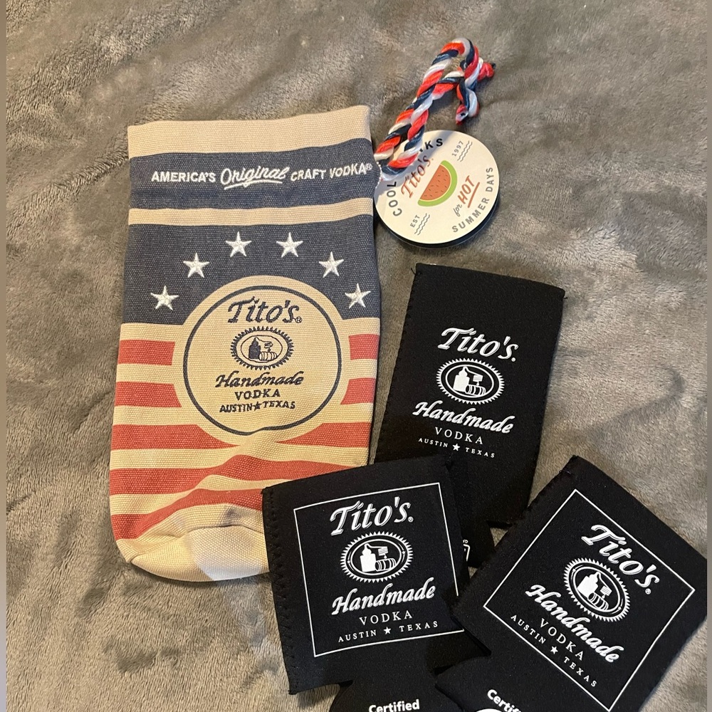 Tito’s vodka accessories.